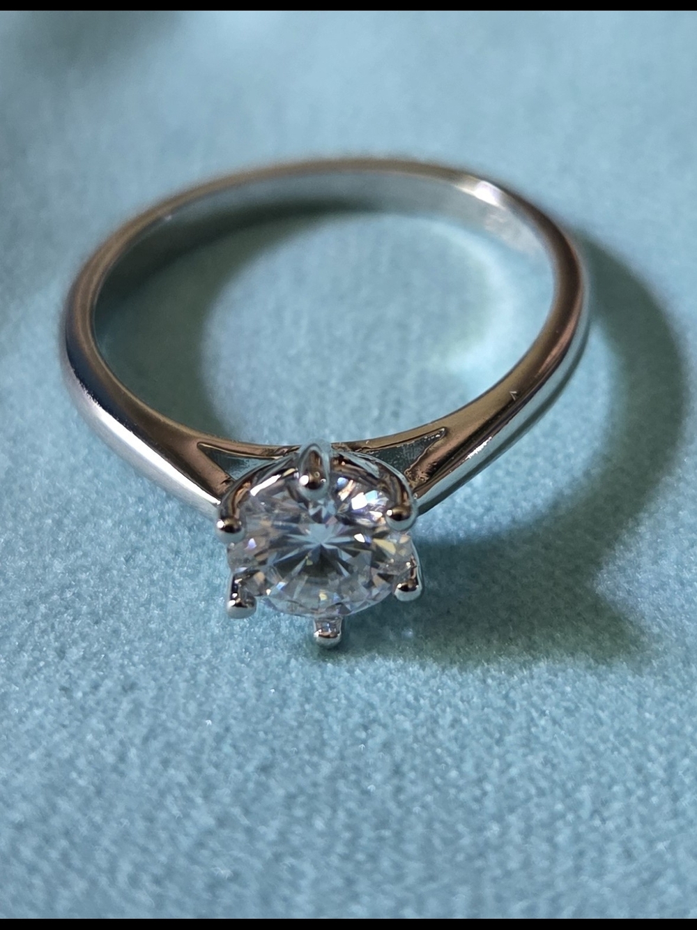 1.5 Ct S925 Sterline Silver S-9 MOISSANNITE Round-Cut Solitaire Ring CERTIFIED - Picture 2 of 4